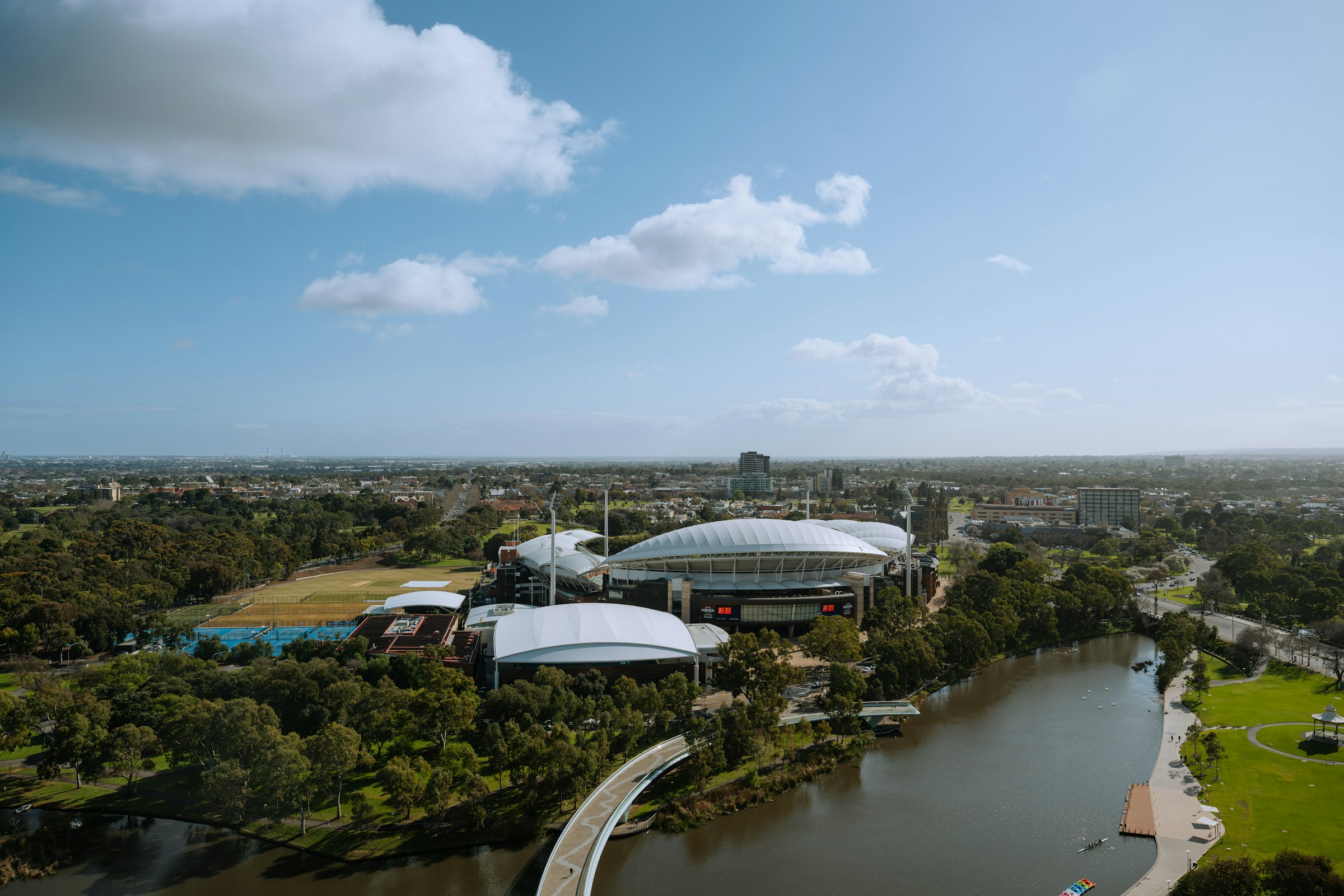 Adelaide Oval and city skyline in South Australia